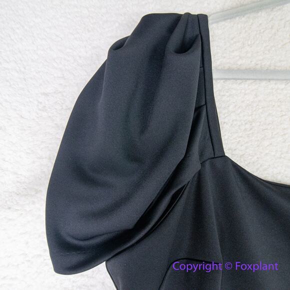 New! Eloquii black sheath dress square neck cap sleeve, size 24 - Picture 5 of 12